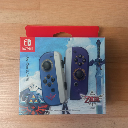 Imagen 3 de 3 de Set de control joystick inalámbrico Nintendo Switch Joy-Con (L)/(R) the legend of zelda skyward sword hd edition