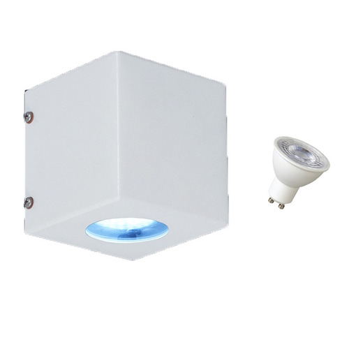 Combo Aplique Pared Unidireccional Exterior + Dicro Led 7w