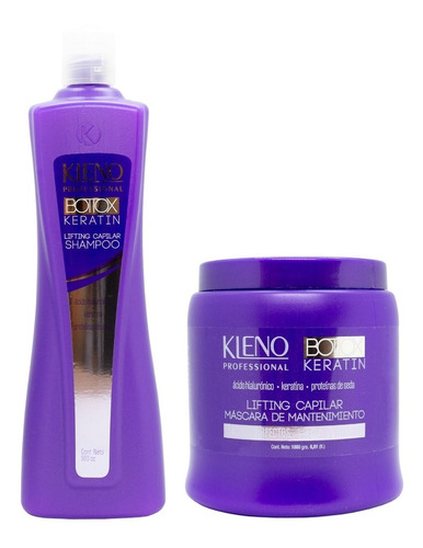 Kleno Bottox Keratin Kit Shampoo + Máscara Lacios Grande 6c