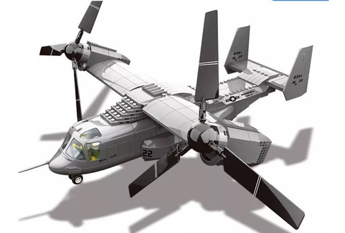 Avión Helicoptero V-22 Osprey Usmc Compatible Lego Blockwar