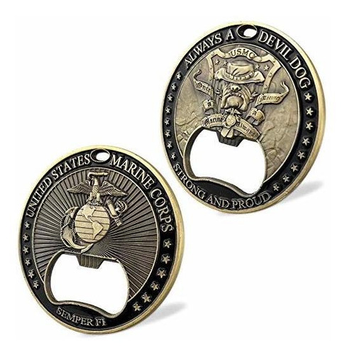 Cuerpo De Marines Devil Dog Veteranos Militares Desafío Coin