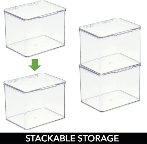 Mdesign Small Plastic Home Office Storage Organizer Box Cont