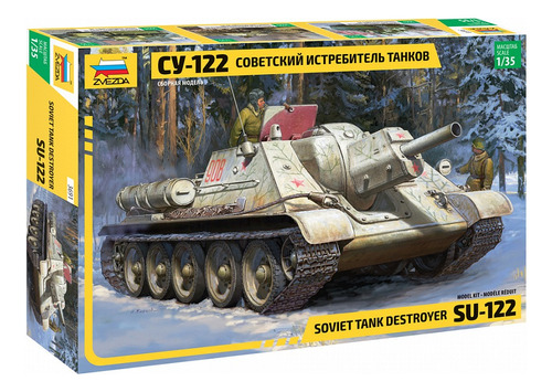 Zvezda 3691 Tanque Ruso 1/35 Maqueta Militar Su122 Sovietico