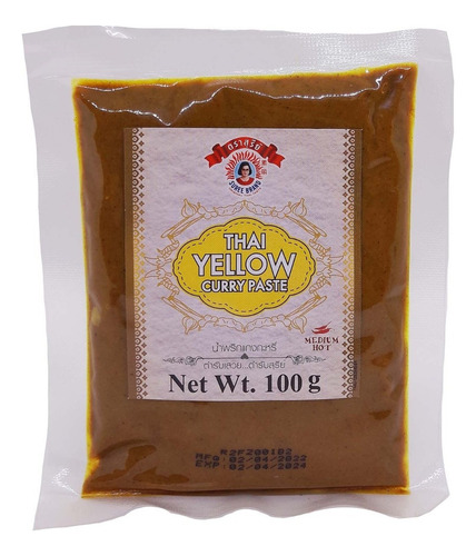 Pasta De Curry Amarillo 100 Gr Origen Tailandia