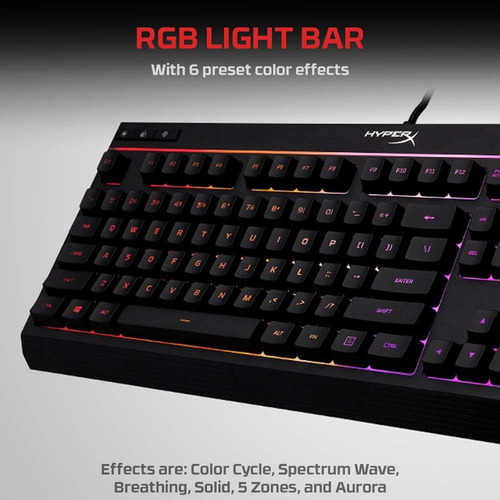 Hyperx Alloy Core Rgb - Teclado De Juego De Membrana, Cómoda