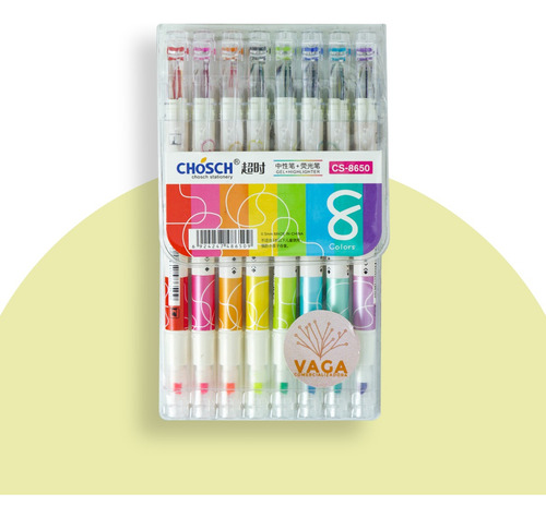 Set 8 Rotulador Marcador Resaltador Choschcs-8650