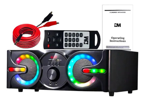 Minicomponente Bocina Bluetooth Select Sound Rave Dj Dm-h3007 Color Negro Potencia Rms 60 W