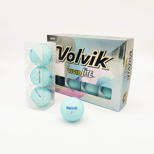 Pelota De Golf Volvik Vivid Lite Azul Una Docena