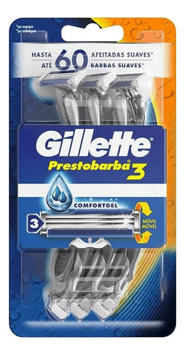 Máquinas Desechables Gillette Prestobarba3 Gel 6 Unidades
