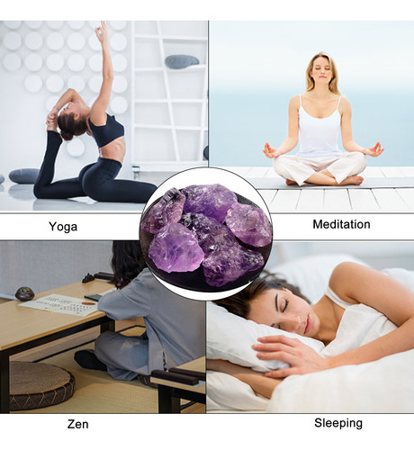 Cristal De Amatista En Bruto Para Sanación Y Meditación, 3.5