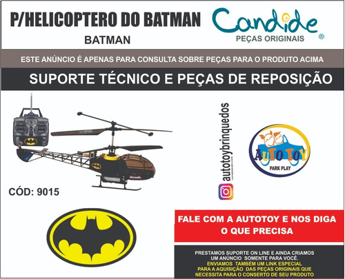 Helicóptero Batman 9015  - Peças De Reposição Para Consulta 