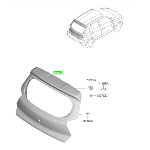 Portalon Original Hyundai Atos 2020 2023