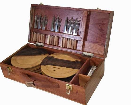 Kit juego set de asado brocani 8 personas 32 piezas