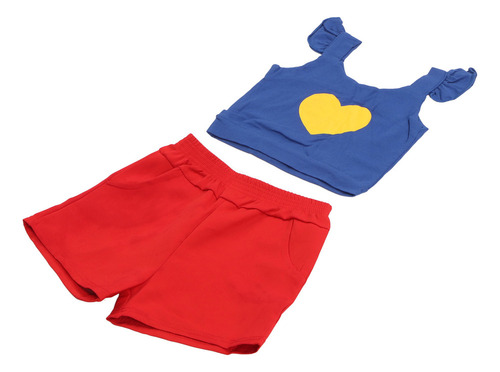 Conjunto De Pantalones Cortos De Verano Para Niñas, Algodón