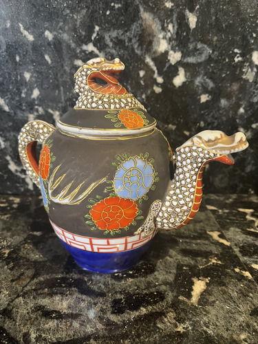 Tetera Antigua En Porcelana Japonesa Satsuma (Usado)