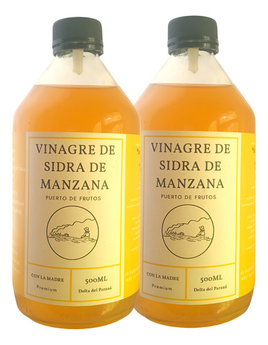 Vinagre De Sidra De Manzana 1l |orgánico |sin Pasteurizar