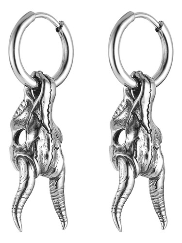 Pingente De Cabeça De Cabra Com Caveira Humana Para Homens E