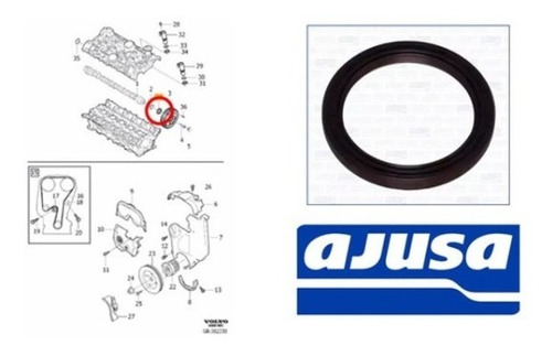 Reten Eje De Levas Escape Volvo C30 S40 V40 Xc70 Xc90 2.4 T5