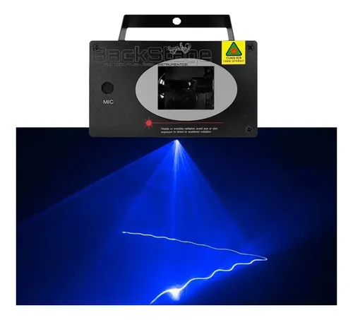 Luz Laser Profissional Showteck Azul ST-200 200mW Sensor de Som