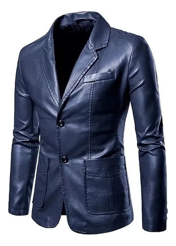 Blazer Moderno De Piel Sintética Premium De Saco Piel Sintet