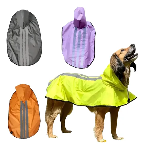 Capa de Chuva Pet Cão Emborrachada Golden Porte Grande XXG