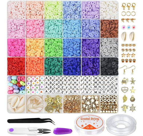 Kit De Hacer Pulseras 6000 Cuentas Manilla Letra Abecedario