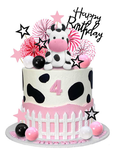 Decoracin Para Pastel De Vaca Con Figuras En Miniatura De Va