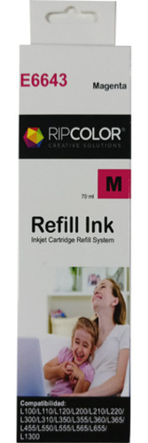 Botella De Tinta Ripcolor E6643 Magenta