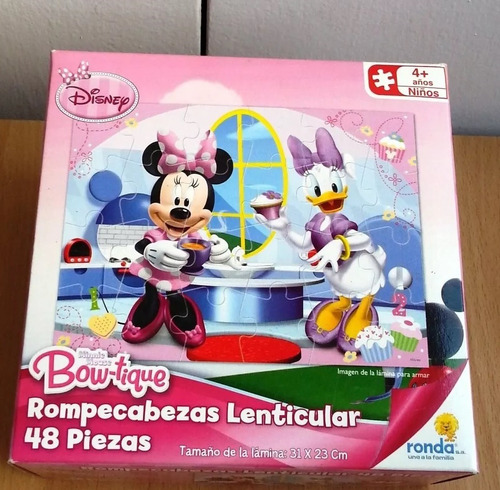 Disney Rompecabezas Lenticular Minie Mouse Bow-tique 48 Pzs
