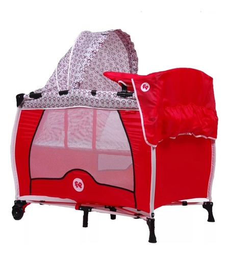 Cuna Corral 2 En 1 Doble Nivel Fisher Price Nueva Red Monkey