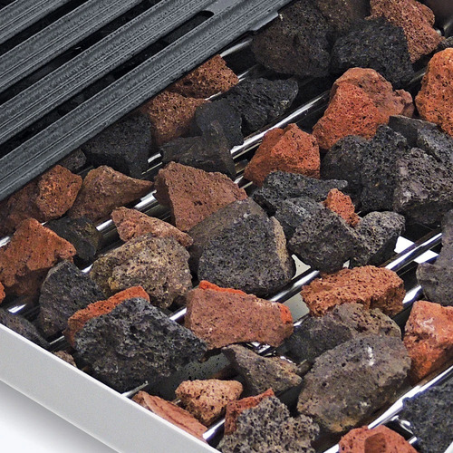 Lava Rock Piedra Volcanica 5-8 Cm Para Asador 5 Kg Negra