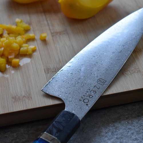 Imagen 6 de 6 de Cuchillo Acero Damasco 8,0'' - Zero Knives - Blend Mammoth