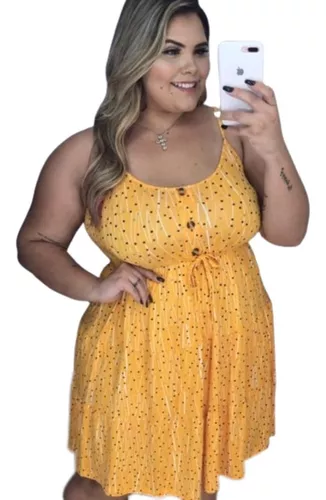 Vestido Soltinho Disfarça Barriga Plus Size Moda Feminina