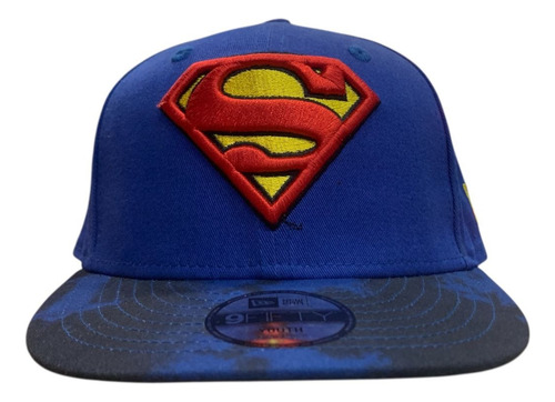New Era Gorra Superman Azul Juvenil Snapback Azul Ajustable Juvenil Lisa