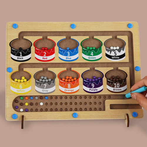 Laberinto Magnético De Colores Y Números Para Niños Pequeños
