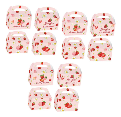 12 Cajas De Regalo Para Fiestas De Fresas, Cajas De Regalo,