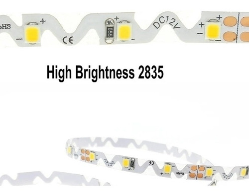 Cinta Led 3528 12v 60led Mt Zigzag Curva Flexible Luz Blanca