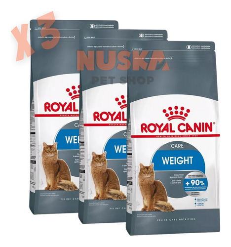 Royal Canin Weight Care Cat 7.5 Kg X 3 Unidades Gato