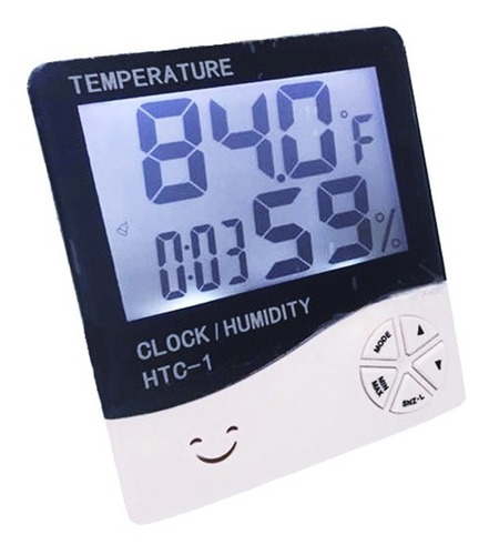 Termômetro Com Higrômetro E Relogio Temperatura Umidade Hora