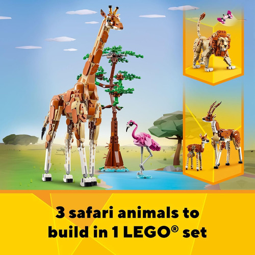 Lego Creator 3 En 1 Animales Del Safari Salvaje, Reconstr...