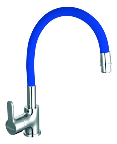 Llave Monomando Cocina Cuello Flexible Azul 31cm /dechaus