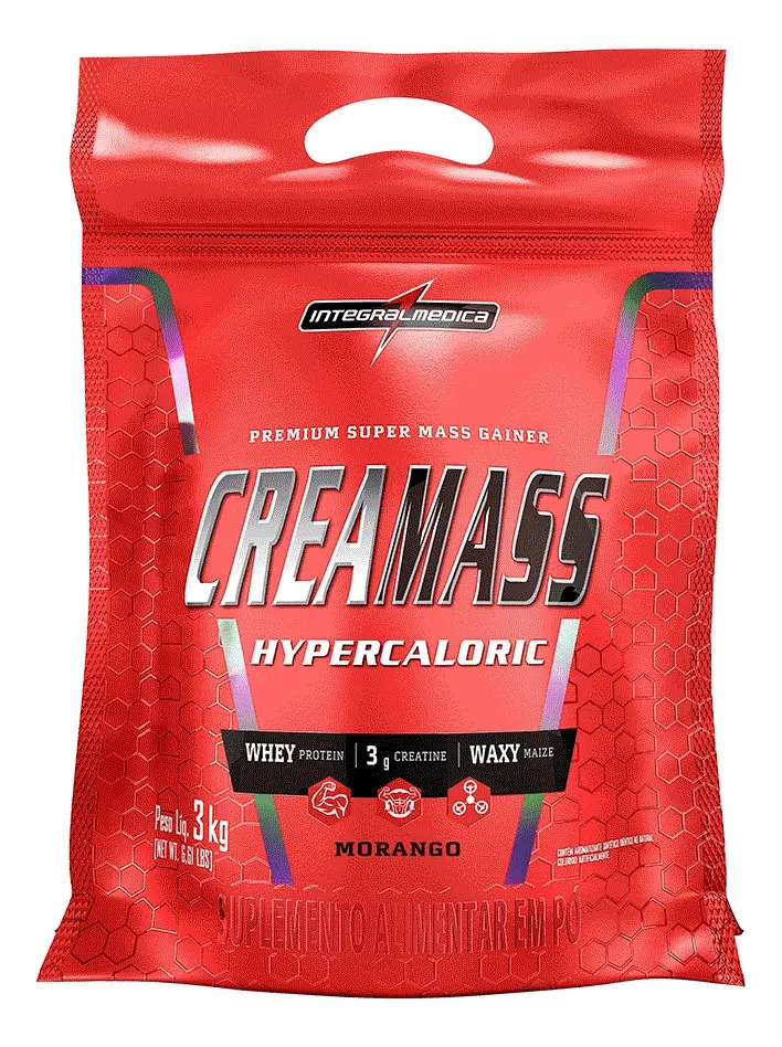 Creamass Hipercalórico Pouch Morango 3kg Integralmédica