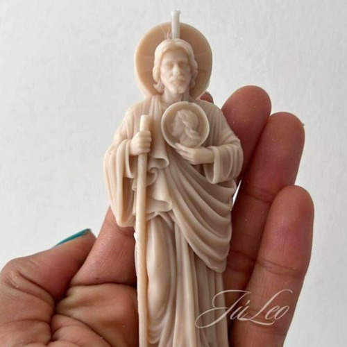 Molde San Judas Tadeo 10 Cm Silicona Vela Jabon Resina 3d