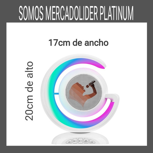 Parlante Inalámbrico Con 2 Micrófonos Bluetooth Karaoke Led Rosa