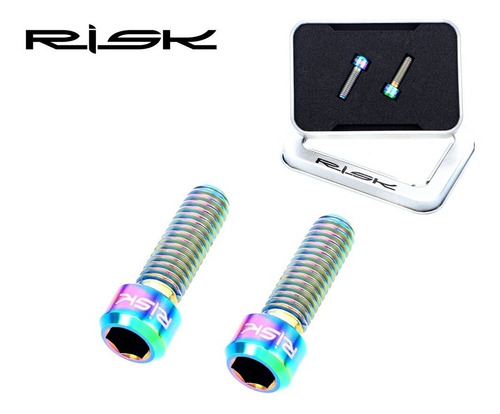 Imagen 2 de 6 de Tornillo Titanio Bicicleta Tornasol Ruta Biela Risk M6x18mm