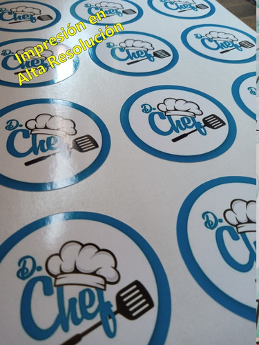 100 Stickers Circulares Con Tu Logo 5cm.