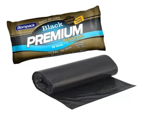comprar Saco Lixo 50 Litros Reforçado 10 Rolos Com 30un Total 300un