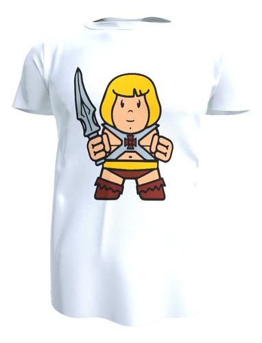 Polera He-man Animado Hombre O Mujer Poliester Tacto Algodon