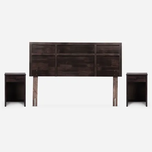 Cama Europea Ergo T New 2 Plazas Con Muebles Robin Chocolate