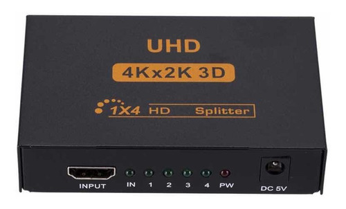 Amplificador De Video Hdmi Splitter 1x4 Full Hd 4k 2k 3d